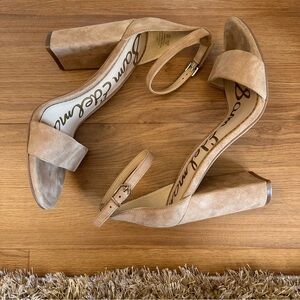 New Sam Edelman nude block heel sandals